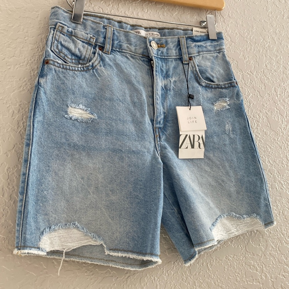 Zara Kids Long jeans shorts NWT